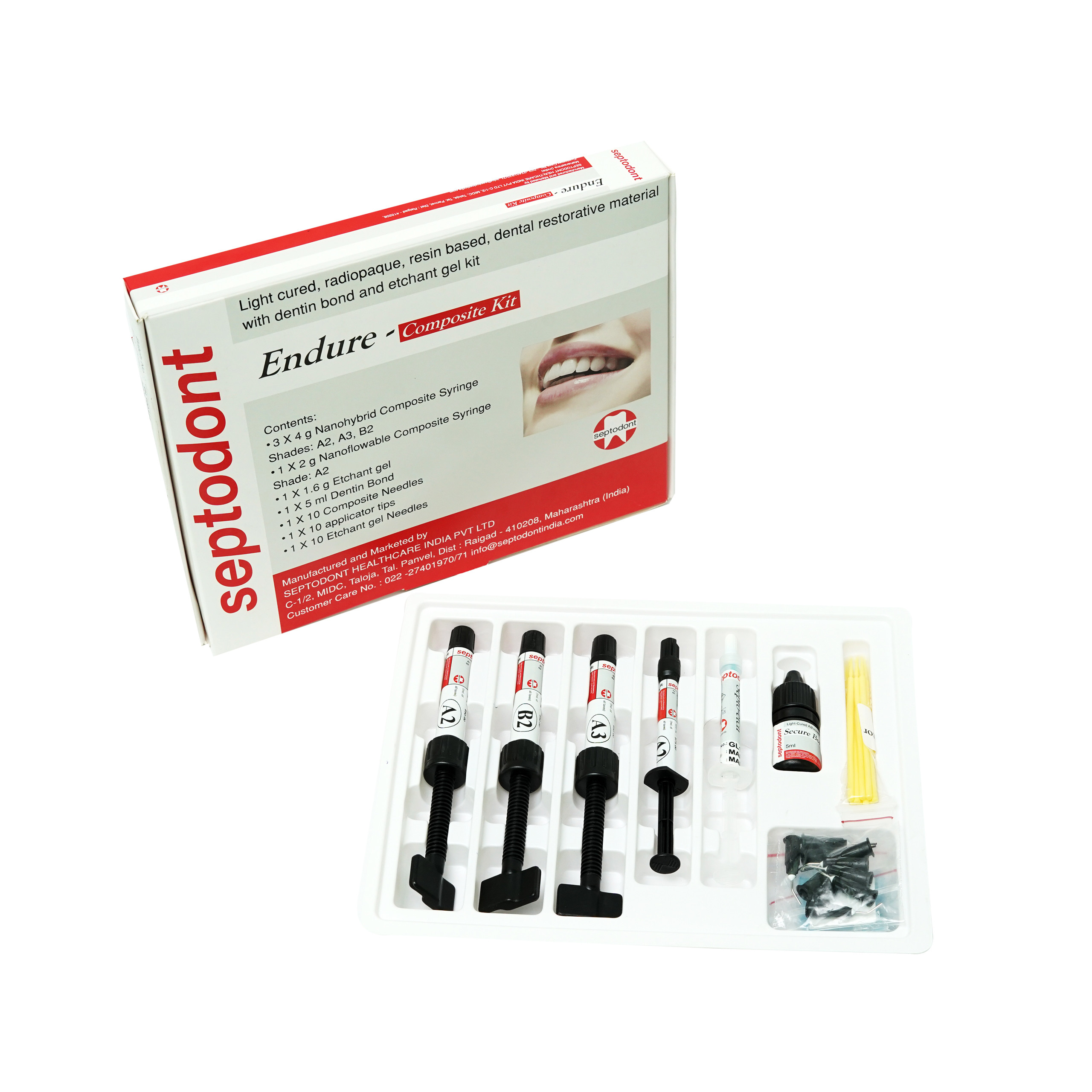 Septodont ENDURE Light Cured Radiopaque Restorative Composite Kit